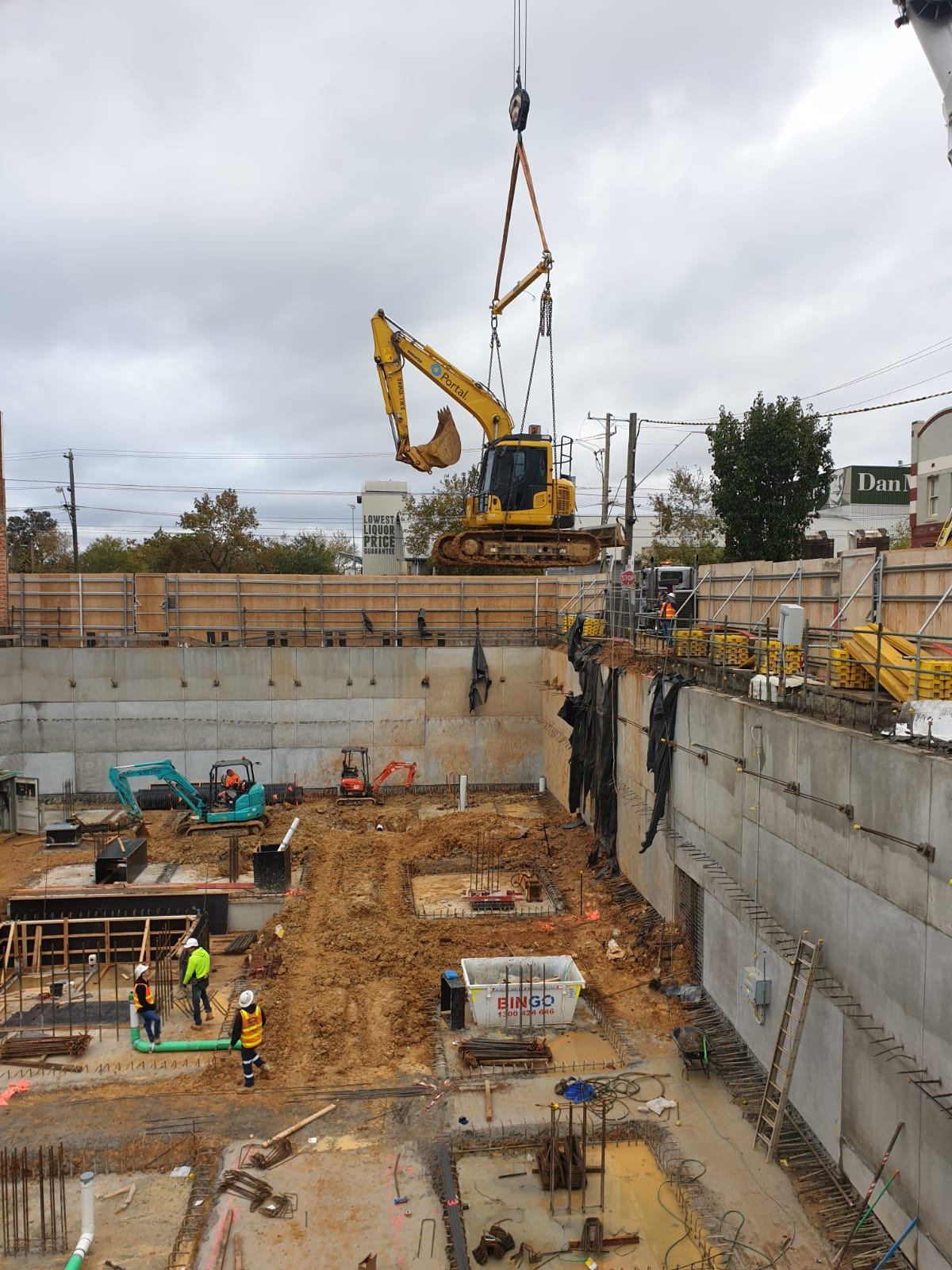 Basement excavation and pour